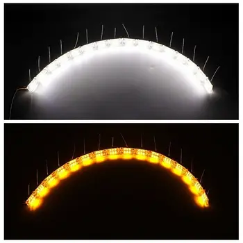 

2X Switchback Car Flexible LED Strip Light DRL Sequential Flow Turn Signal Lamp Ultra-thin Style Design
