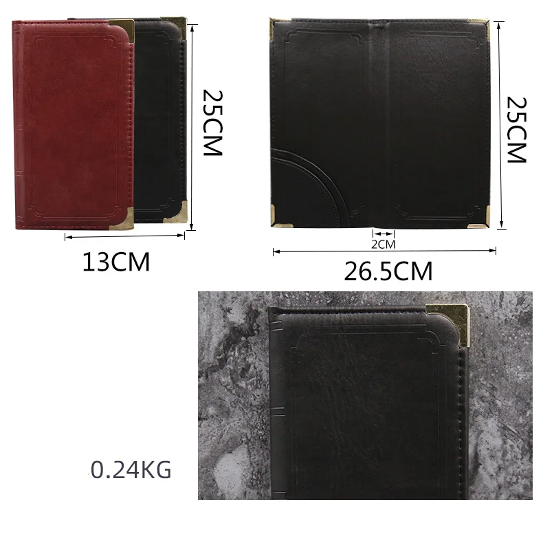 File Folders PU Leather Check Folder For Restaurant Hotel Coffee Shop Cheque Holder Checkbook