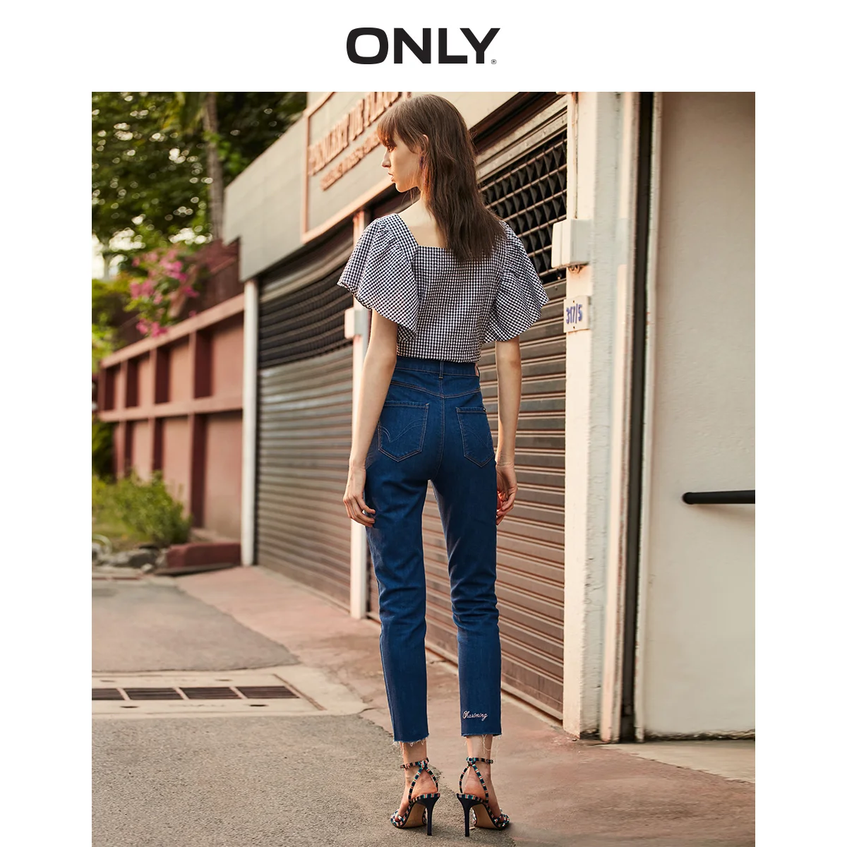 ONLY summer new high waist tight skinny cropped jeans | 119149653 ONLY summer new high waist tight skinny cropped jeans | 119149653