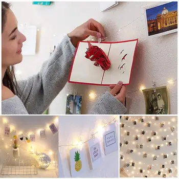 

USB LED Photo Clips Lamp Garland Battery Energy Saving Environmental Protection for Xmas Wedding Party Star Light Decor