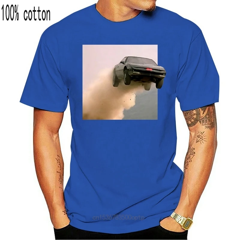 Knight Rider Jump футболка с изображением автомобиля TV Show Cool 80's 90's Old School Vintage 28 |