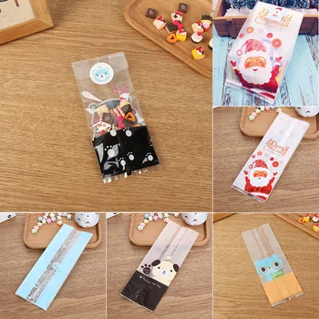 

50pcs Plastic Packing Bag Presents For Christmas Party Decoration Candy Bags