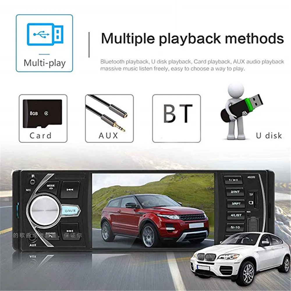 1 Din 4022D fm радио Авто Аудио Стерео Bluetooth Авторадио колесико управления Поддержка
