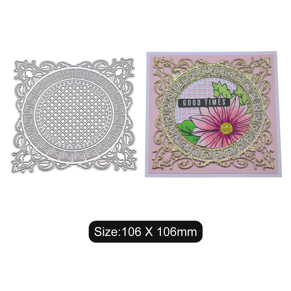 

Gowing 106*106MM Lace Frame Metal Cutting Dies Stencil New 2019 for DIY Scrapbooking Craft dies Cut Decor Photo Cards Dies Cuts