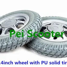 14 дюймов колесо для инвалидного кресла с ПУ колесо пневматического грузоподъёмника phub-14ww
