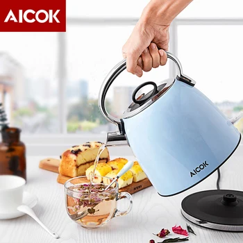 

220V Electric Kettle Stainless Steel 2200W Household Kitchen Fast Heating Boiling Teapot Pot Temperature Adjusted