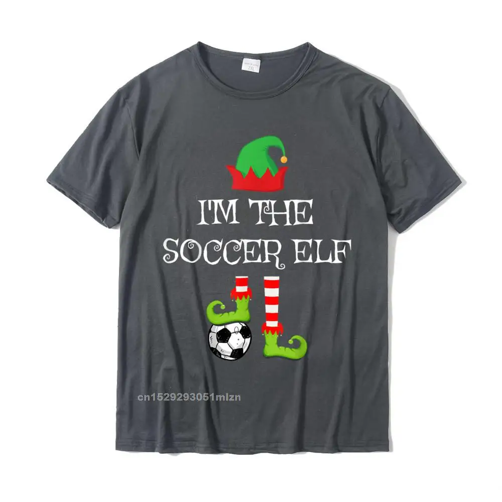 3D Printed Pure Cotton Tops Tees for Men Cool T Shirts Funny 2021 Hot Sale Round Collar T Shirt Short Sleeve Wholesale Im the Soccer Elf Matching Family Group Christmas T-Shirt__5255 carbon