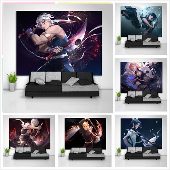 

Demon Slayer Kimetsu no Yaiba Tapestry Art Wall Hanging Sofa Table Bed Cover Home Decor Dorm Gift