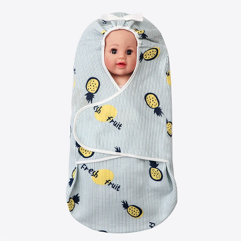 Newborn baby Wrap Sleeping Bag hooded blanket Sleepsack baby stroller 0-3 month Spring Summer YBC019