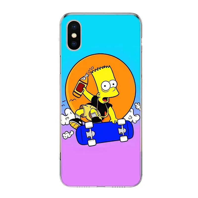 The Simpsons Желтый чехол для телефона для iPhone 11 Pro 7 6X8 6S Plus XS MAX+ XR 5S SE 10 Ten Art TPU Coque Capa Shell - Цвет: TW004-6