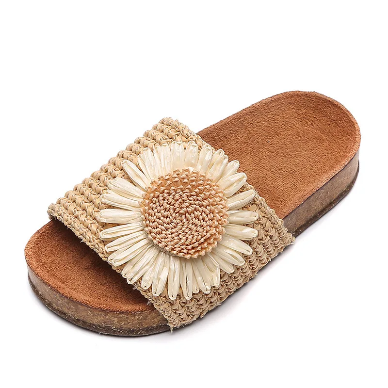 Kids Baby Girls Daisy Flower Slippers Summer Beach Bathroom Slider Shoes Size 