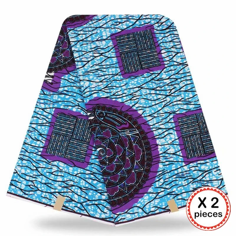 Африканская восковая ткань с принтом Хлопок Шитье Анкара африканская ткань 12 ярдов Нигерия Гана ткань для DIY свадебного платья 91630