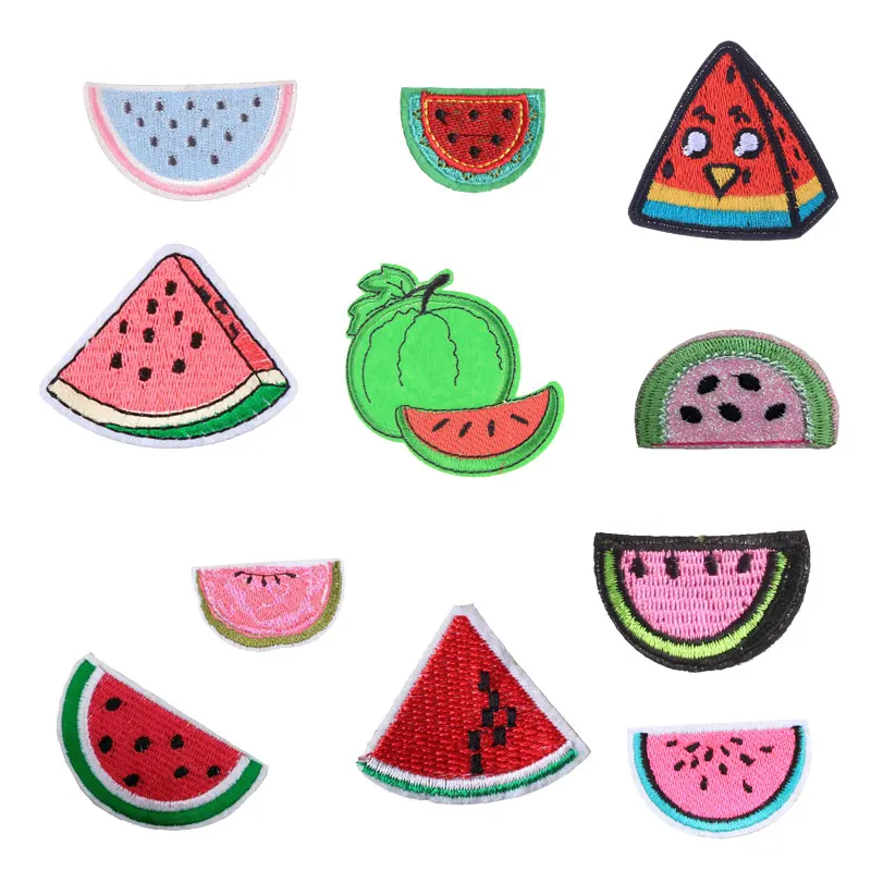 

Watermelon Fruit Patch for Clothing Iron on Embroider Sew Heart Applique Cute Fabric DIY Apparel Patches Accessories Decoration