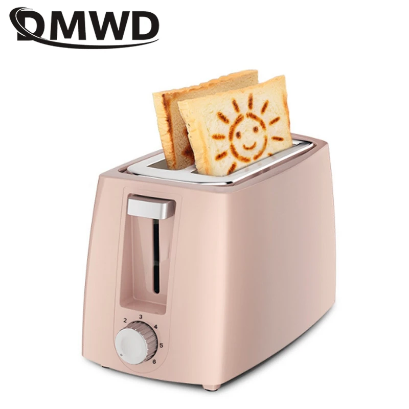 DMWD 6 Gear 220V домашний электрический тостер 2 ломтика духовка для хлеба