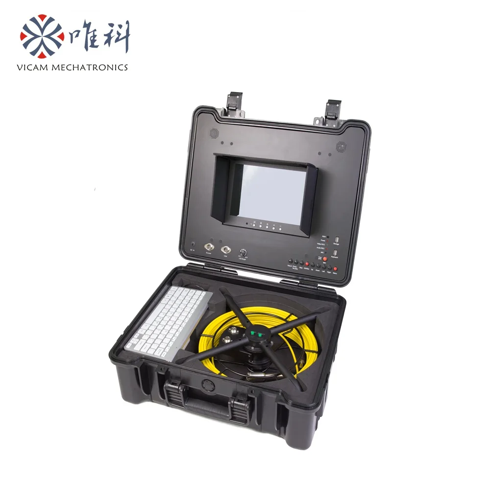 Latest portable DVR CCTV video digital waterproof camera pipe inspection 12pcs led lights 29mm self-leveling head | Безопасность и