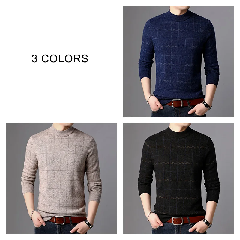 COODRONY Brand Sweater Men 100% Merino Wool Pullover Men Thick Warm Winter Sweaters Soft Cashmere Casual Plaid Pull Homme 93026 COODRONY Brand Sweater Men 100% Merino Wool Pullover Men Thick Warm Winter Sweaters Soft Cashmere Casual Plaid Pull Homme 93026