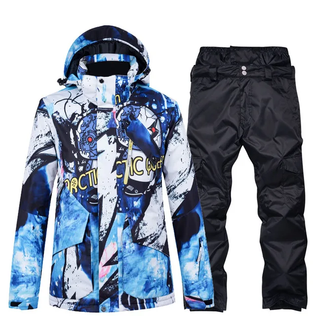 Winter Men Ski Suit Ski Jacket And Pants Sets For Men Warm Waterproof Windproof Skiing And Snowboarding Suits Male Ski Coat