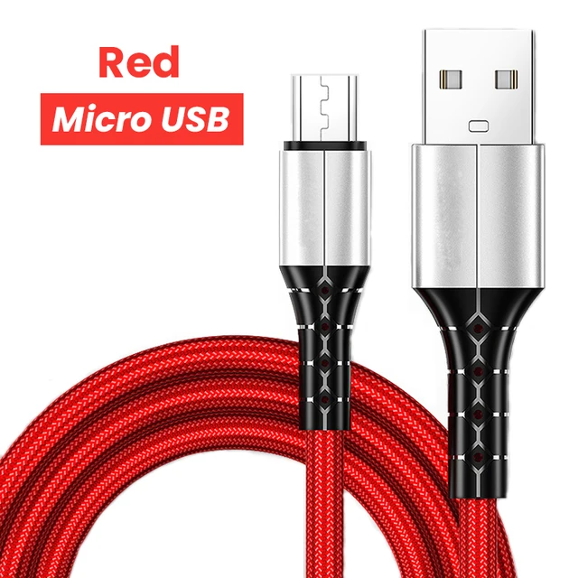 5A Micro USB Data Cable Fast Charging Cable Type C Charger Charging Micro Cord Phone Data Wires Cable For Huawei Pro Xiaomi Red Micro USB