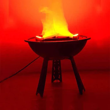 

Halloween Decorations Props Electronic Simulation Brazier False Fire Burning Flame LED Light False Fire Props Fake Brazier 220V