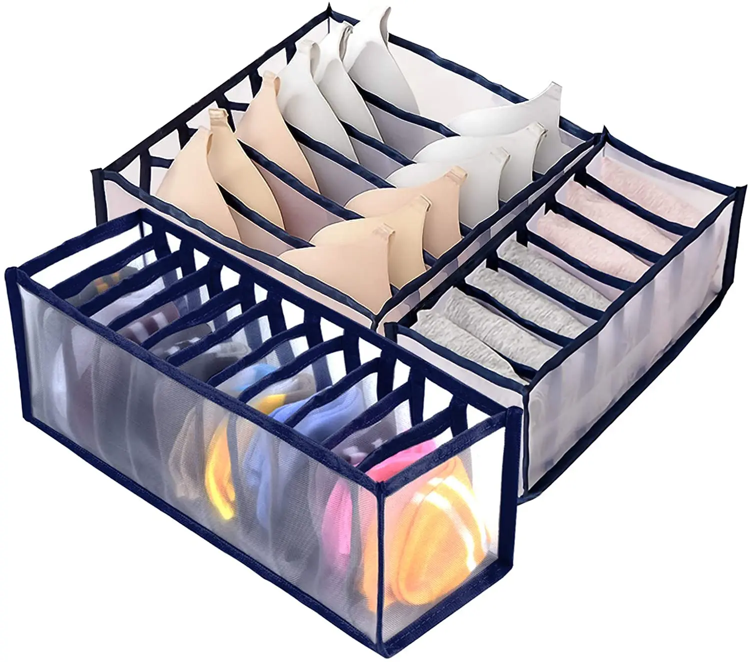 Folding closet storage bag bra storage box underwear clothes compartmental storage bag drawer home tie socks dormitory