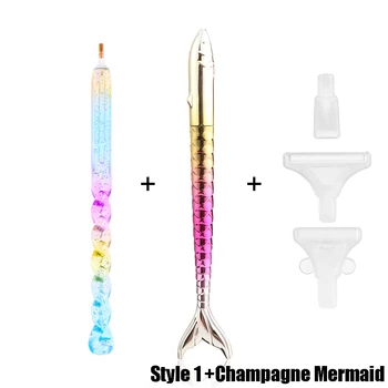 

1 SET 5D Diamond Point Drill Pen Mermaid Sewing Embroidery Tool Painting Cross Stitch DIY Handmade Art Crafts Accessories