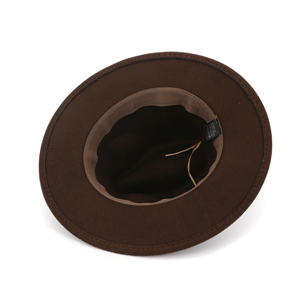 Модная мужская и женская шерстяная шляпа Fedora с пером широкая шляпа для взрослых шляпка для церкви Элегантная Дамская праздничный головной убор шляпа