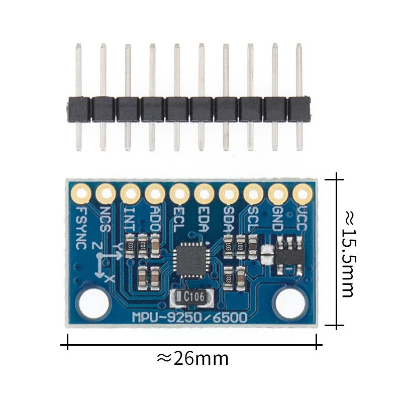 MPU-9250 GY-9250 9-осевой датчик модуля I2C/SPI связи Thriaxis гироскоп+ трехосный акселерометр+ трехосный магнитное поле - Цвет: MPU9250 Module