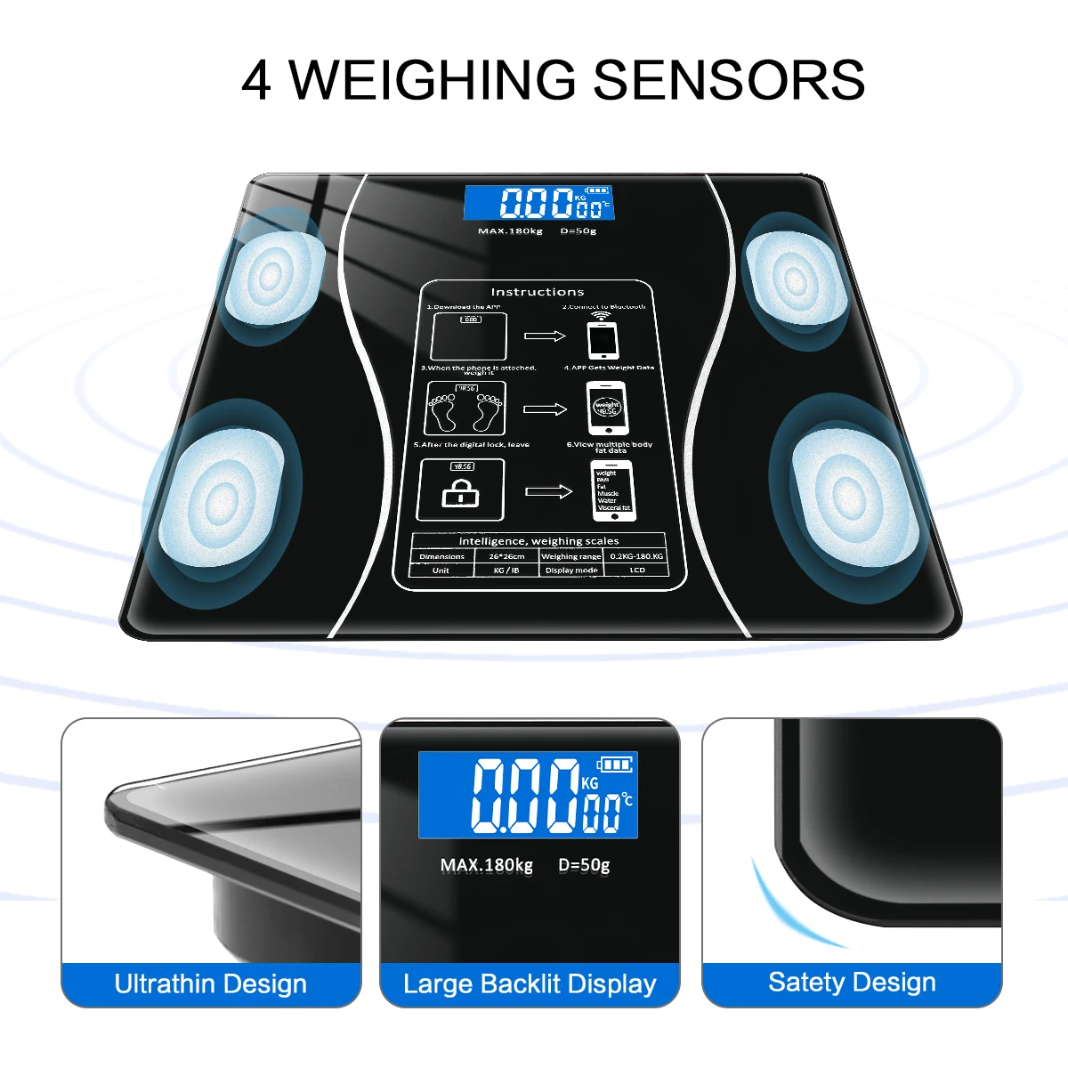 Body Fat Scale Bluetooth BMI Smart Wireless Digital Home Bathroom Gym  Weight Scale Body Composition Analyzer Weighing Scale - AliExpress