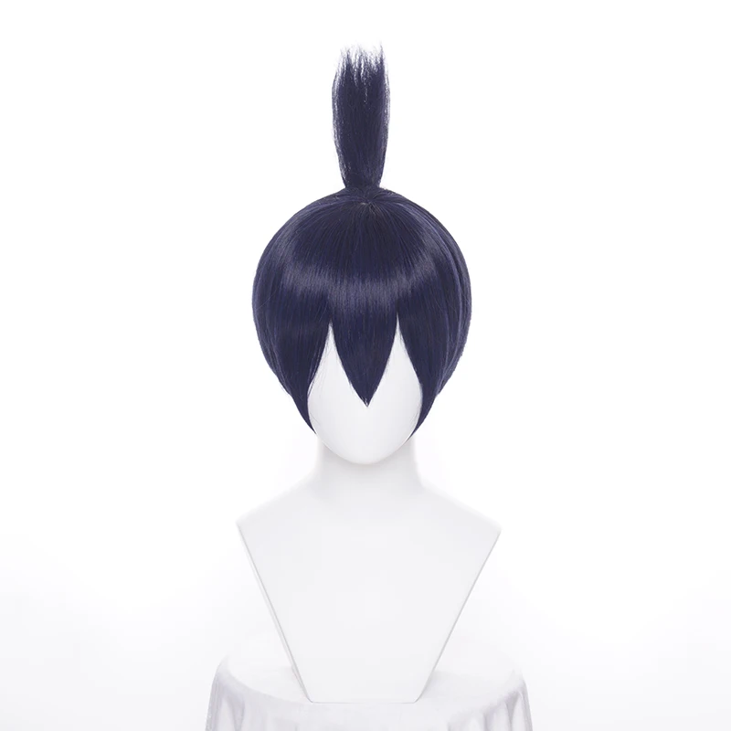 

Chainsaw Man Cosplay Hayakawa Aki Wig Blue and black Mixed Short Synthetic Hair Heat Resistance Fiber + Wig Cap