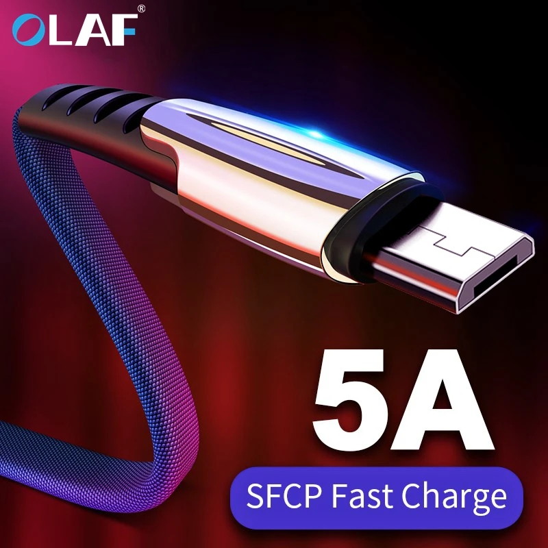 OLAF 5A Micro USB Cable Fast Charging For Xiaomi Redmi Note 5 Pro Android Mobile Phone Data Cable for Samsung S7 S6 USB Charger