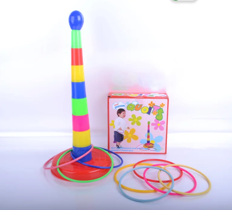 Happy Throw the Circle Stack-up Красочные tou quan обучающая игра Радужное кольцо детская обучающая игрушка