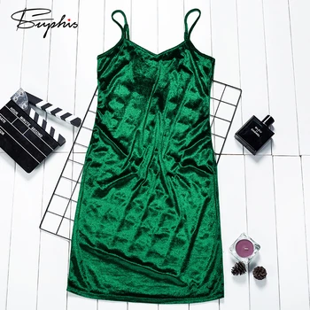 

Suphis Vintage Green Velvet Mini Nightdress Ladies Sleepwear Summer Strap Sleeveless Night Dress Solid Sexy Women Nightgown 2020