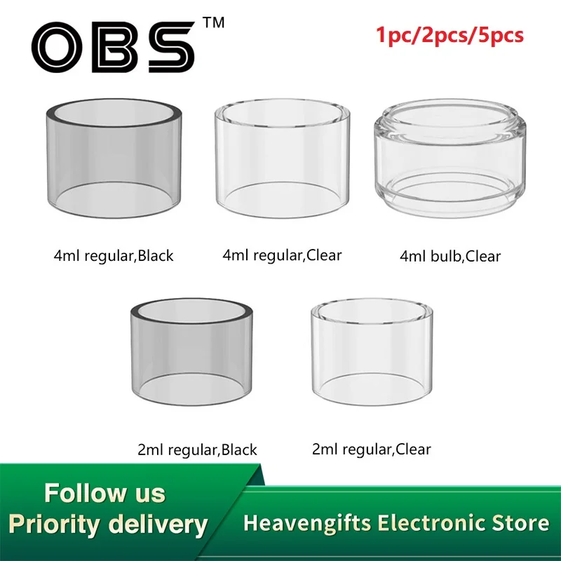 

Original OBS Cube Replacement Glass Tube 2ml/4ml Designed for The OBS Cube Kit Pyrex Glass Tube for Electronic Cigarette Tank