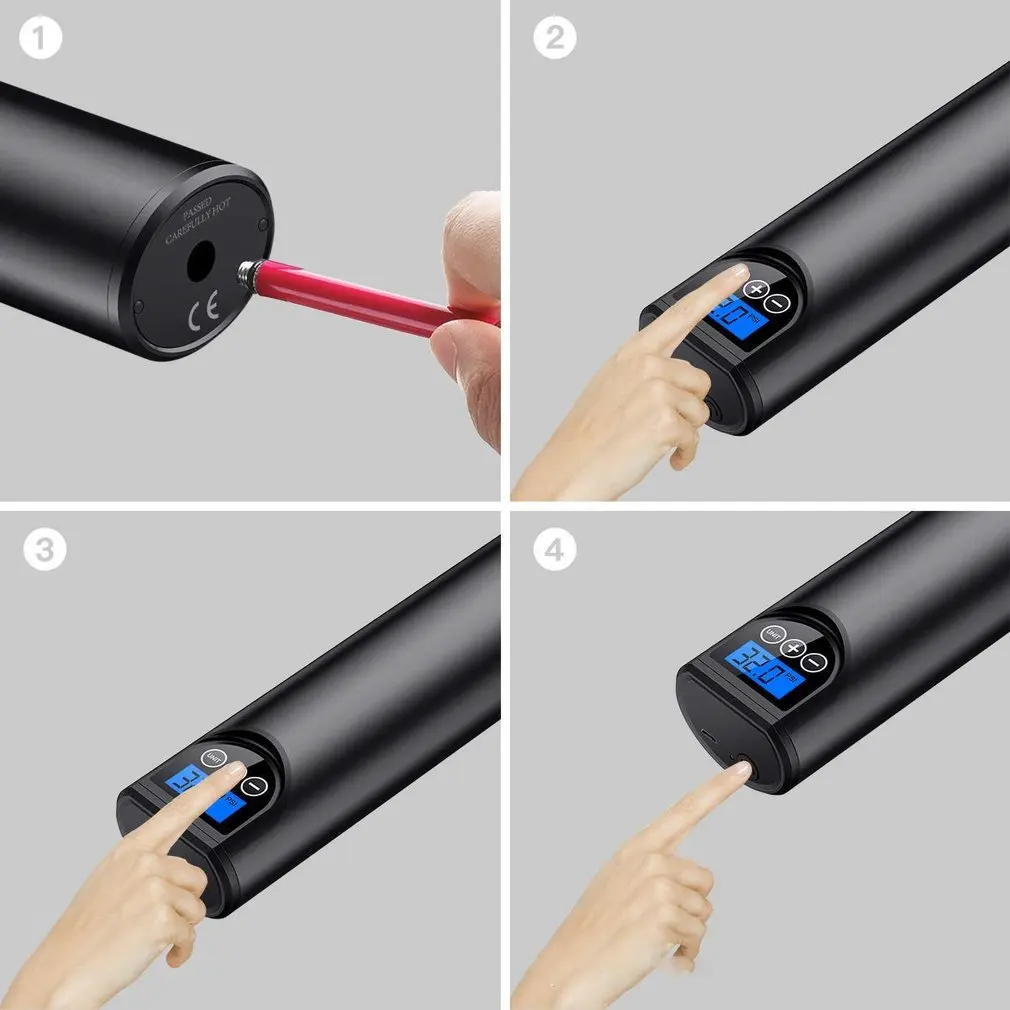 12V 150PSI USB интерфейс портативный воздушный компрессор надувной насос с ЖК-дисплеем для автомобильных велосипедов шины шары кольца для плавания