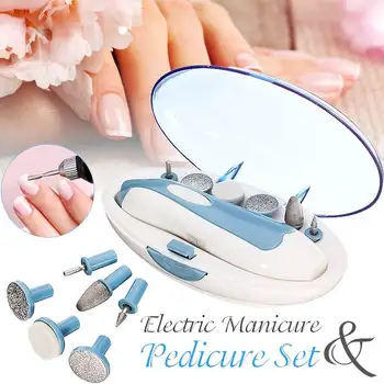 

Electric Manicure Pedicure Grooming Set Nail Art File Drill Tool Pedicure Machine Kit for Filing Shaping Sculpting Polishing