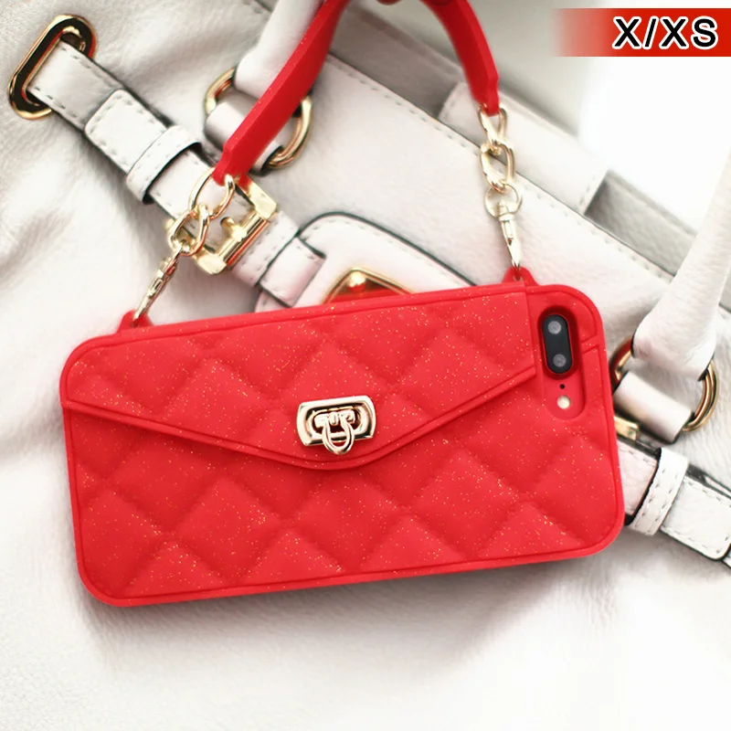 

Stylish Handheld Mini Mobile Phone Bag Wallet Card Handbag Purse for iPhone XS Max/XR/X/8/7/6/6S/Plus Card Slot Handbag