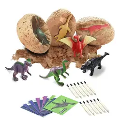 Gadget de la période jurassique, creuser, découvrir les œufs de dinosaures, pratiquer des études arithmétiques, Dino fossile, jouets éducatifs pour enfants 