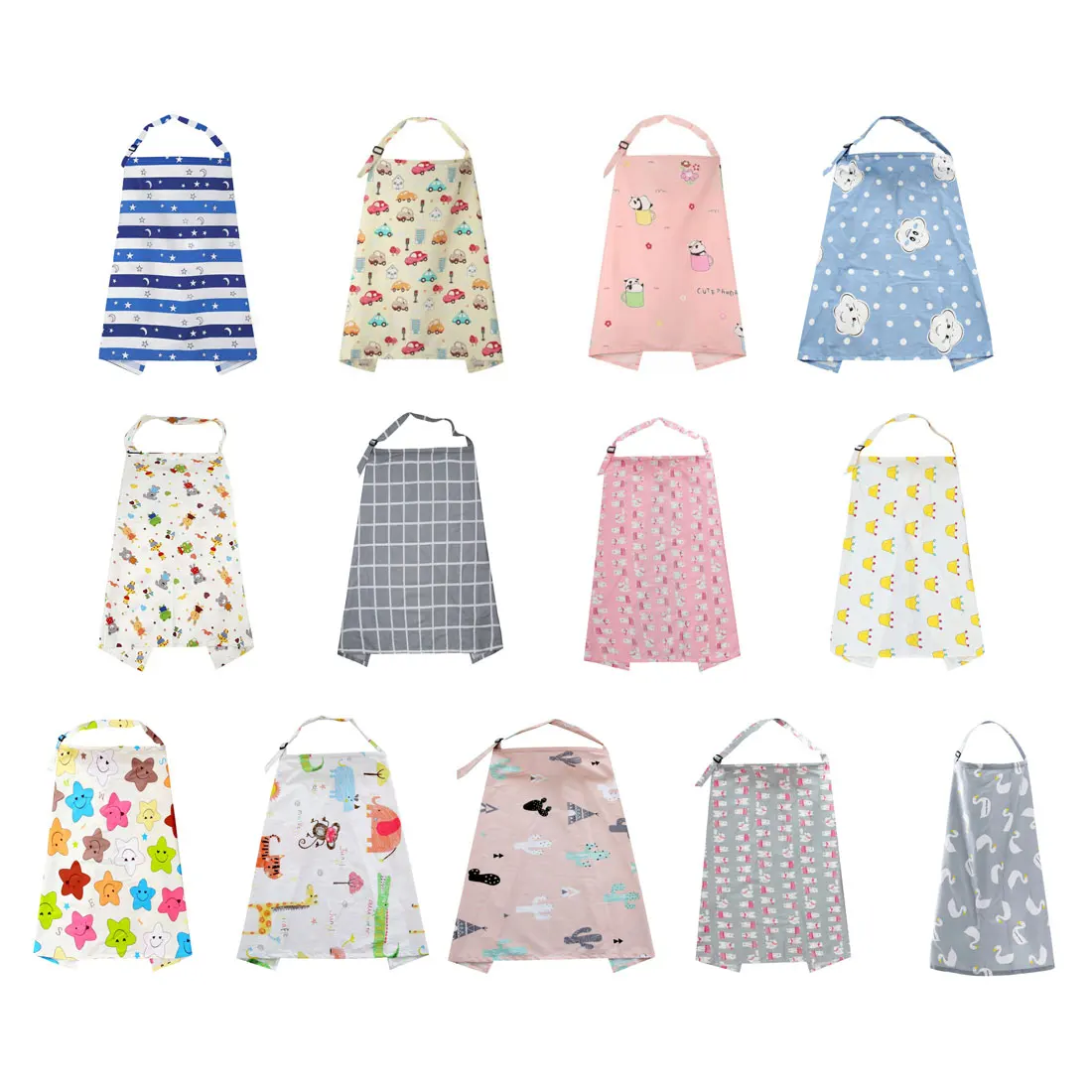 Breathable Baby Feeding Nursing Covers Mum Breastfeeding Nursing Poncho Cover Up Cotton Adjustable Neckline Cover