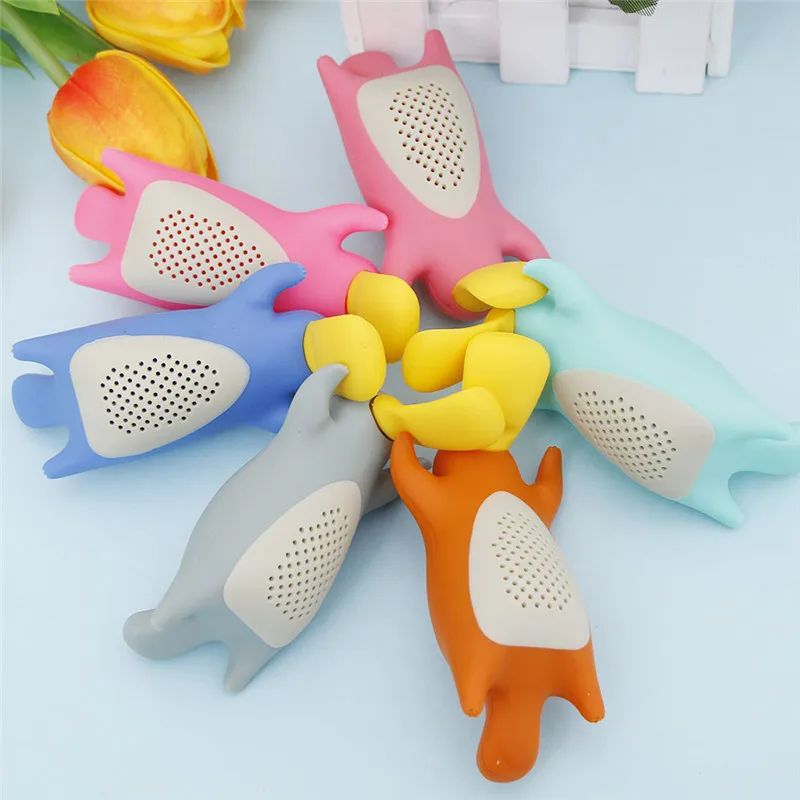 

High Quality Creative Cute Platypus Tea Strainer Silicone leaf Tea Infuser Filter Tea Accessories