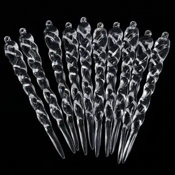 

30Pcs Clear Acrylic Christmas Icicles Ornaments Crystal Chandelier Pendant Decor