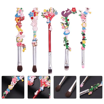

5Pcs Brush Xmas Comfortable Soft Christmas Cosmetics Eyebrow Brush Eyeshadow Brush Makeup Brush Powder Brushes for Women And Gir