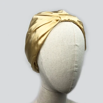 

Women Charmeuse Hair Bonnet Natural Silk Night Caps Elastic Lightweight Breathable Silk Sleeping Cap Soft Head Cover Free Size