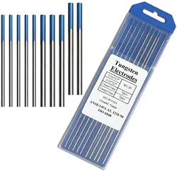 Électrodes en tungstène pur pour soudage TIG, mélange de terres rares, tiges de 3/32 "1/16", 10 pièces 