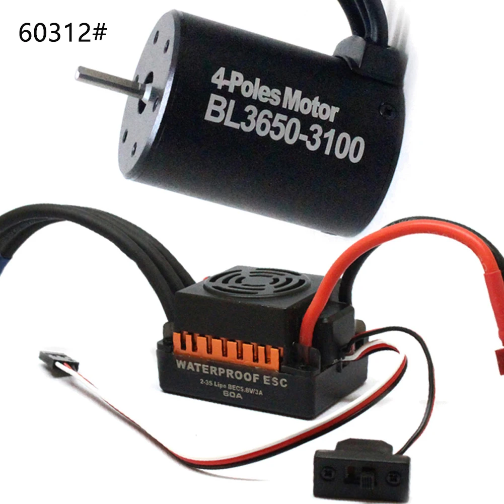 

Tool Toys Drone 60A Brushless Durable Accessories 4 Pole Mini Motor ESC Combo Set Waterproof For 1/10 RC Car