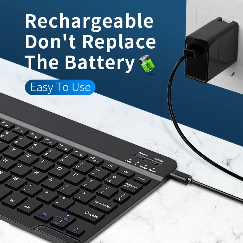 Posugear Thin 2.4GHz USB Wireless Mini Keyboard with Number Touchpad Numeric Keypad for Android Pho