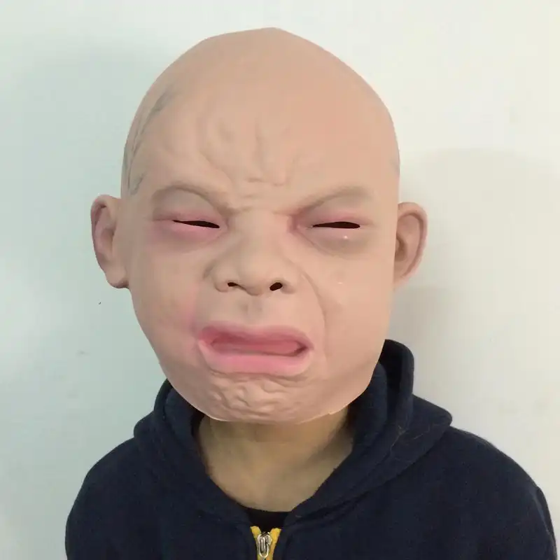 halloween cosplay mask latex cry baby costume mask