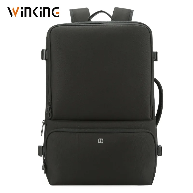 Black Bag 40L Большой Космический мужской рюкзак для путешествий, бизнес многофункциональный мужской водонепроницаемый короткий рюкзак для путешествий Mochila с защитой от кражи, мужской рюкзак для ноутбука - Цвет: Black Bag