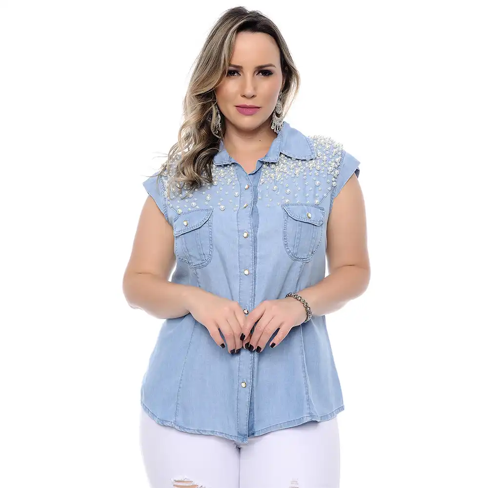 beaded plus size top