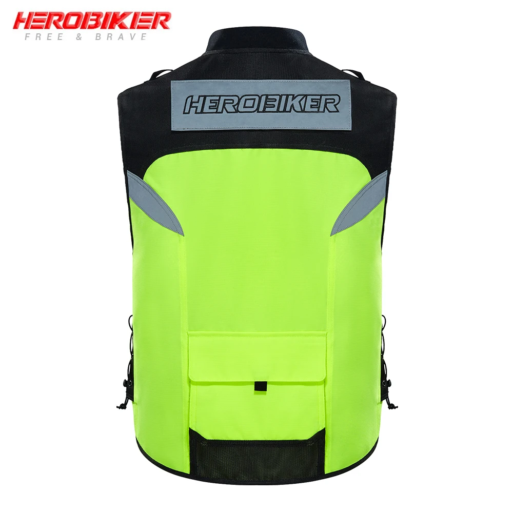 HEROBIKER, новая мотоциклетная куртка, светоотражающий дизайн, жилет, одежда для мотокросса, бездорожья, жилет для мотоциклистов, куртка для ночной езды