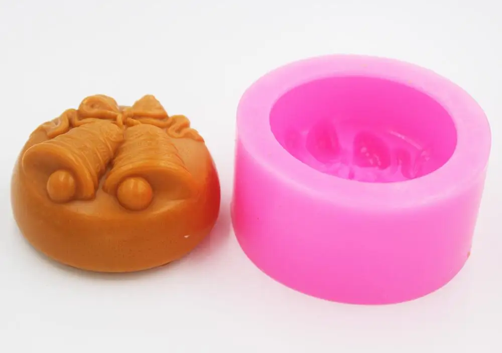 Christmas bells Mold S527 Craft Art Silicone 3D Soap Mold Craft Molds DIY Handmade Candle Molds
